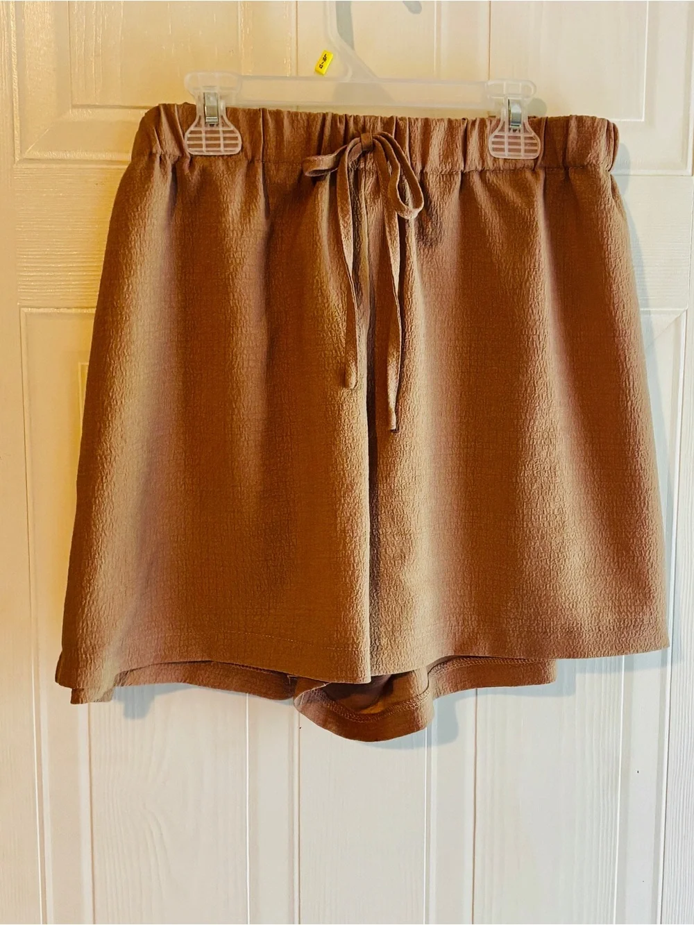 Emery Rose 2XL Brown Textured Ruffle Sleeve Matching Shorts Set